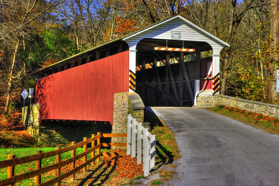 Bridge Photograph - Pennsylvania Country Roads - Mercers Mill Covered Bridge No. 2A - Chester - Lancaster Counties by Michael Mazaika