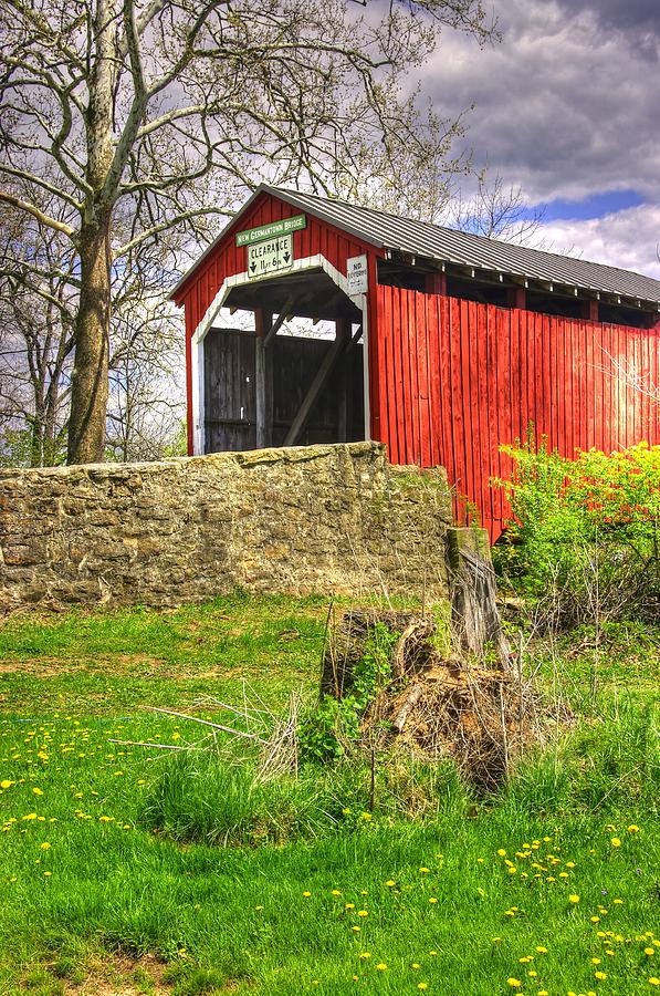 Pennsylvania Country Roads - New Germantown Covered Bridge Over Shermans Creek No. 3 - Perry County Photograph by Michael Mazaika