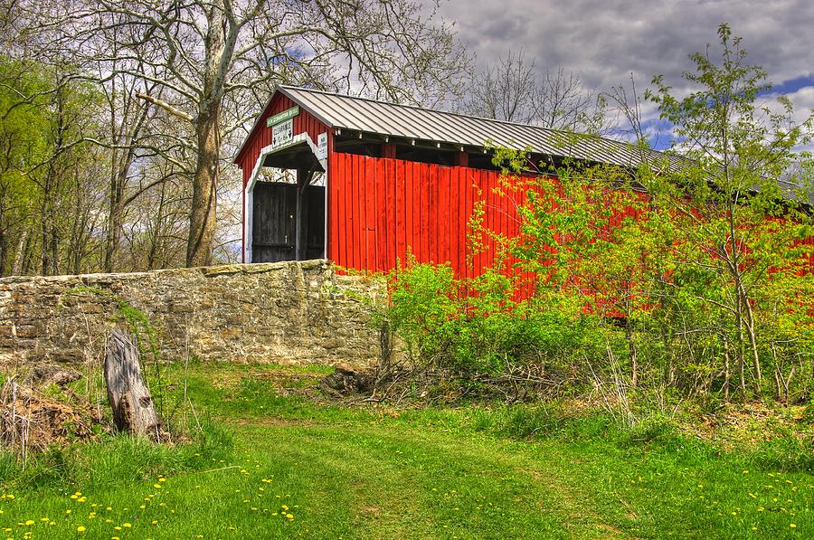 Pennsylvania Country Roads - New Germantown Covered Bridge Over Shermans Creek No. 5 - Perry County Photograph by Michael Mazaika