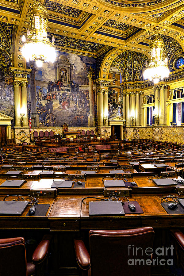 Architecture Photograph - Pennsylvania House of Representatives by Olivier Le Queinec