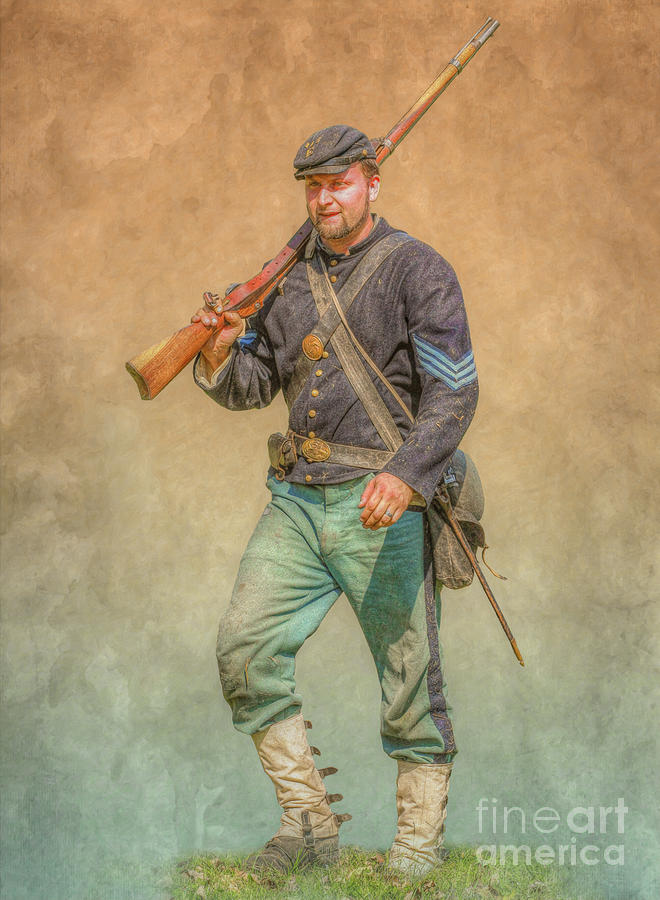 Pennsylvania Infantry Sergeant Civil War Digital Art by Randy Steele