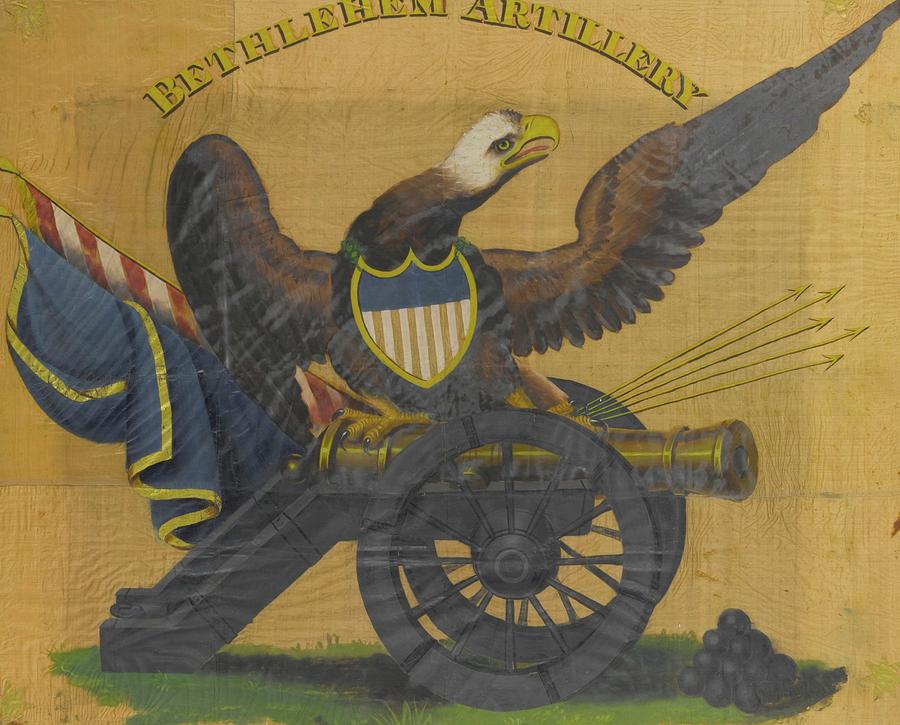 Pennsylvania Militia Battle Flag of the Bethlehem Artillery Painting by MotionAge Designs