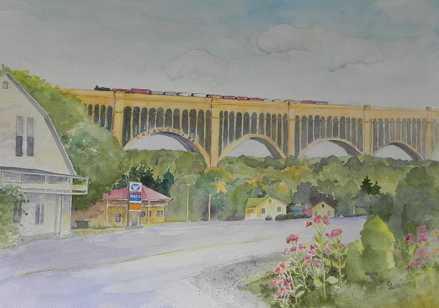 Pennsylvania - Nicholson Bridge Painting by Christine Lathrop