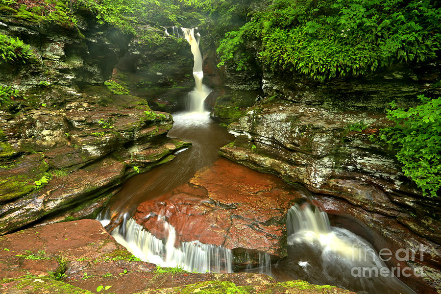 Pennsylvania Red Rock Falls Photograph by Adam Jewell