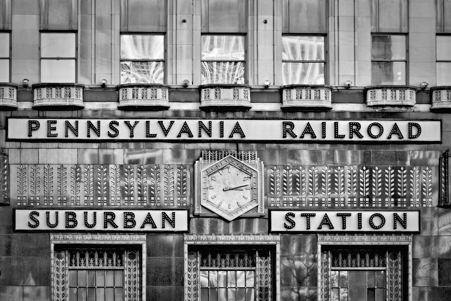 Philadelphia Photograph - Pennsylvania Suburban Station BW  by Susan Candelario