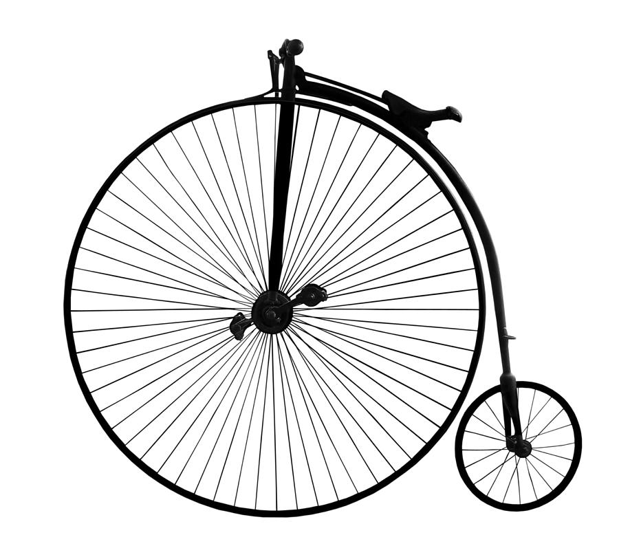 Penny Farthing Black On White Photograph by Gill Billington
