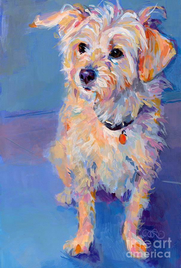 Dog Painting - Penny Peach by Kimberly Santini