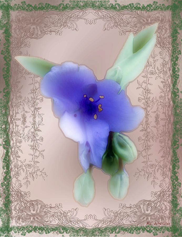 Penny Postcard Wildflower Painting by RC DeWinter