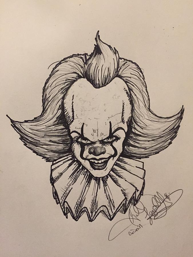 Pennywise Drawing - adrian.drawings - Drawings & Illustration,  Entertainment, Movies, Horror Movies - ArtPal