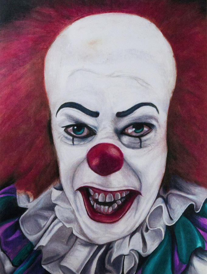 IT: Pennywise Pencil Portrait Drawing Print 