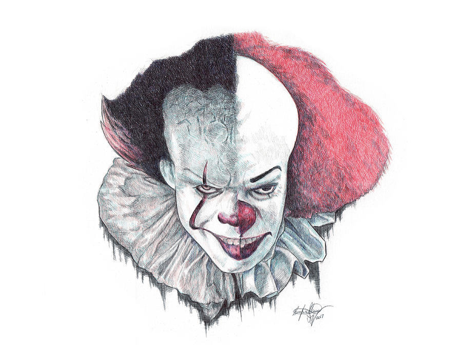 Pennywise the Clown Drawing by Serafin Ureno Fine Art America