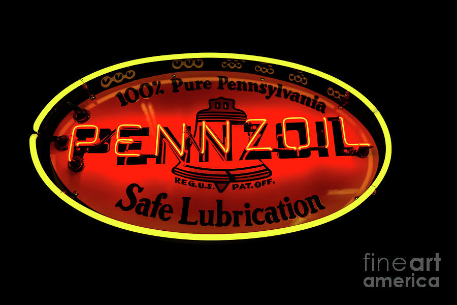Pennzoil Neon Sign Photograph by M G Whittingham