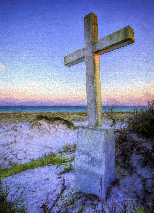Pensacola Beach Cross Photograph by JC Findley