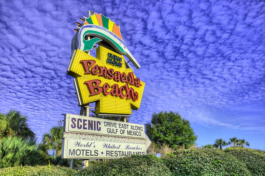 Pensacola Beach Sign. is a photograph by JC Findley which was uploaded on O...