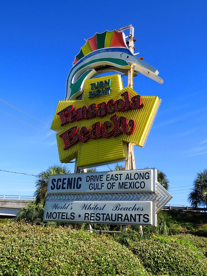 Pensacola Beach Sign Photograph by Keith Stokes