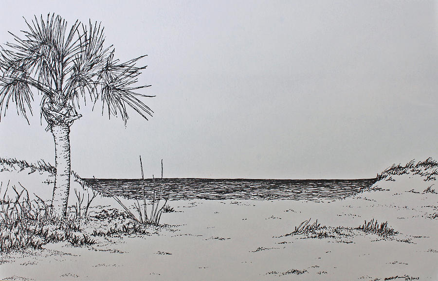 Pensacola Beachfront Drawing by Beth Parrish