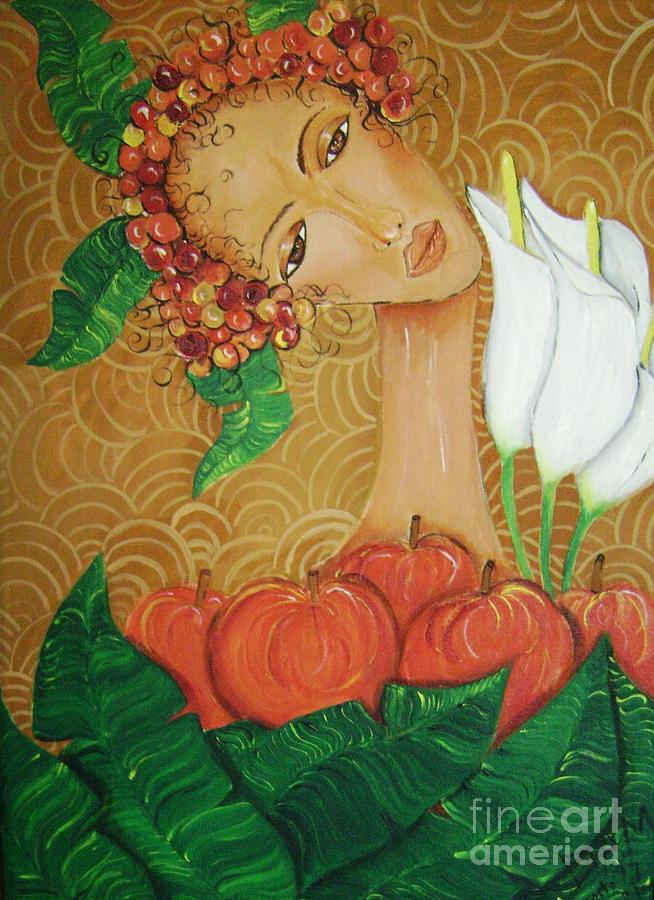 Woman Painting - Pensando by David Alvarado