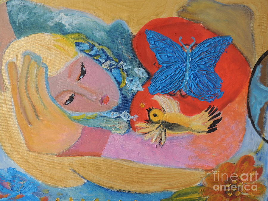 Butterfly Painting - Pensativa by Geraldine Liquidano