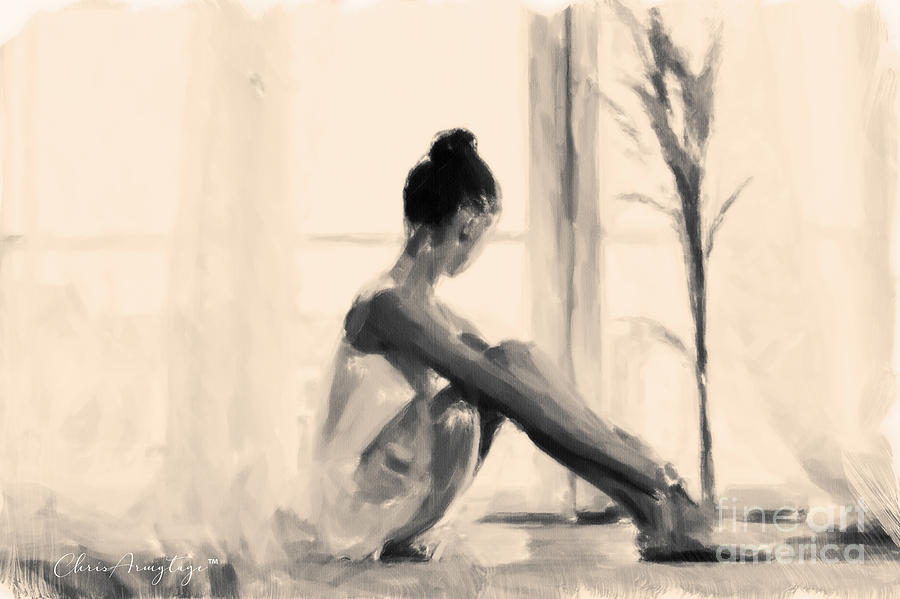 Pensive Ballerina Painting by Chris Armytage