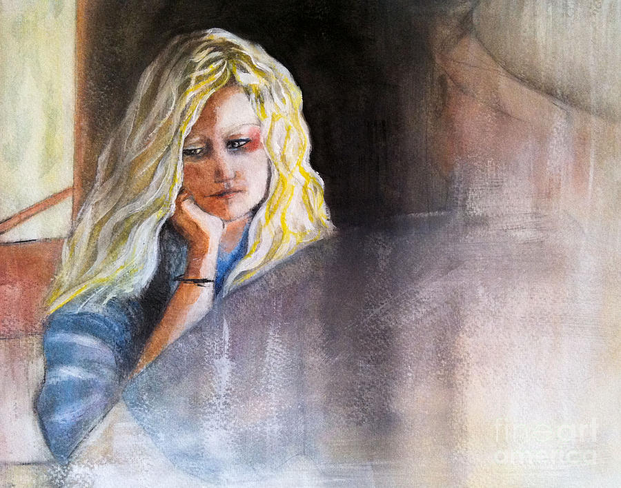 Thoughts Painting - Pensive Moment II by Elizabeth  Bogard