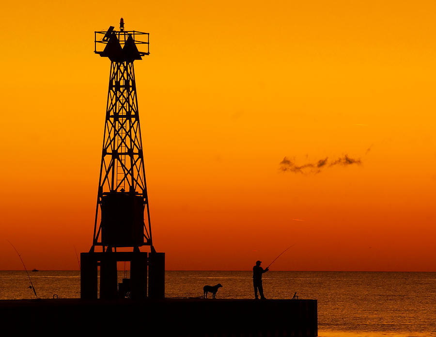 Pentwater Pier Sunset Photograph by Nick Zelinsky Jr