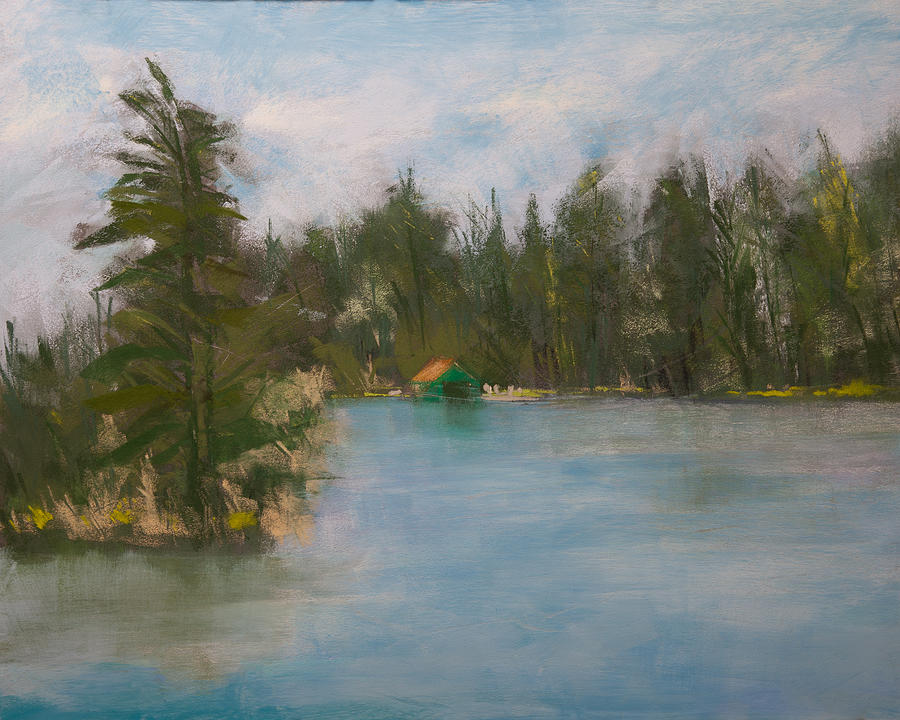 Penwood on Fourth Lake Painting by David Patterson
