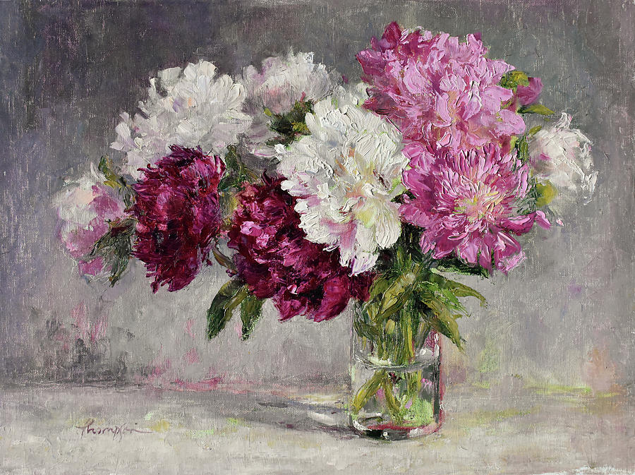 Flower Painting - Peonies 1 by Tracie Thompson