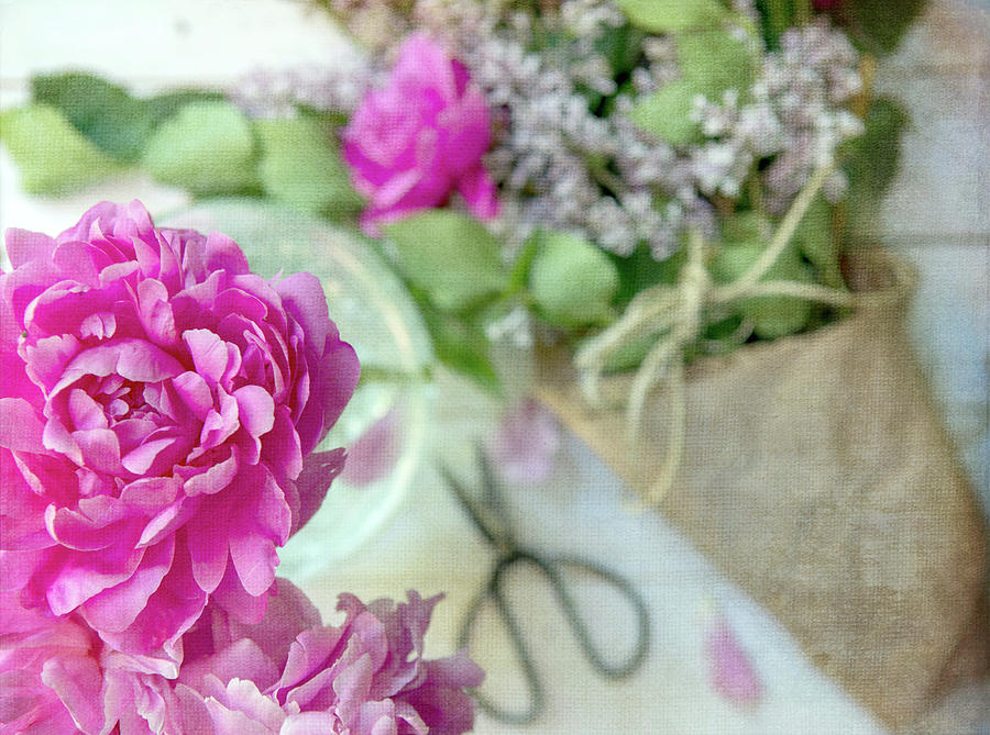 Peonies and Lilacs 2 Photograph by Rebecca Cozart