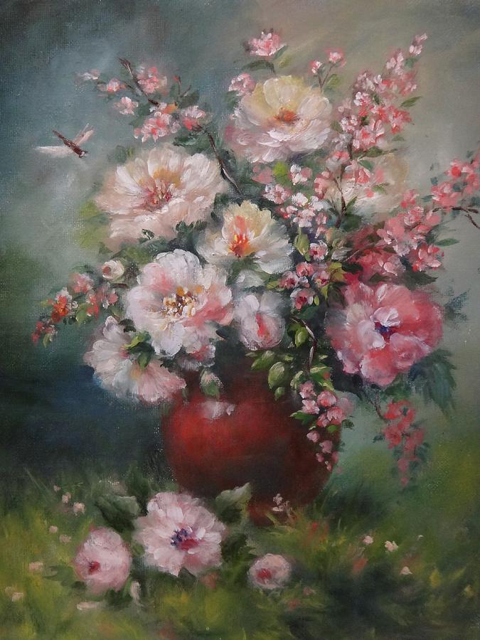 Peonies Painting by Arlene Newman - Fine Art America