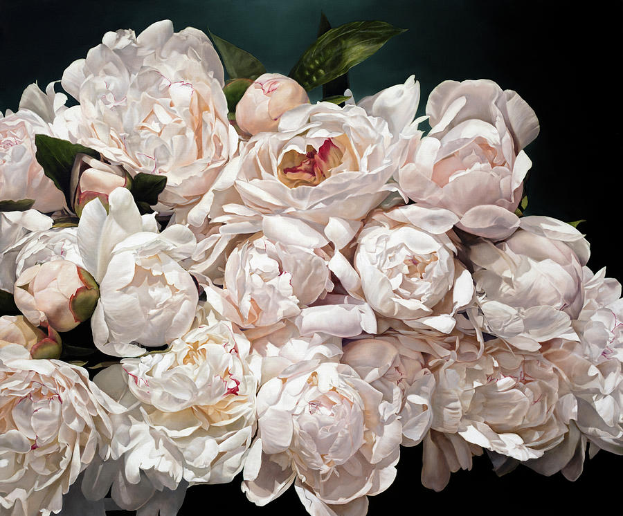 Flower Painting - Peonies Eclater 166 X 200 cm by Thomas Darnell