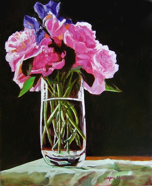 Floral Painting - Peonies Showing Off - SOLD by Jayne Rose Floral Painting - Peonies Showing Off - SOLD by Jayne Rose
