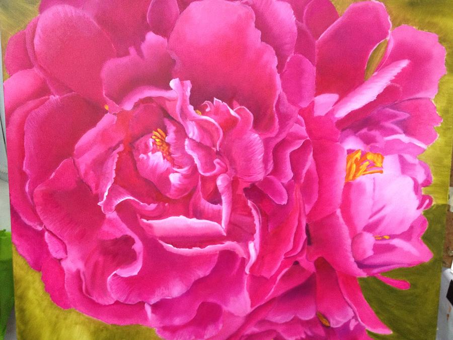 Peonies Painting by Yvonne Moran - Fine Art America