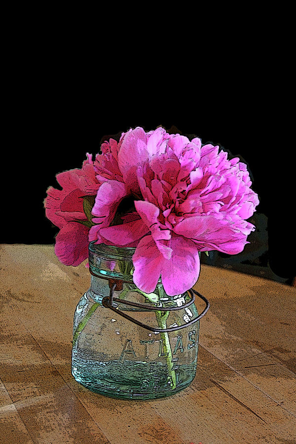 Peony - altered Photograph by Aggy Duveen