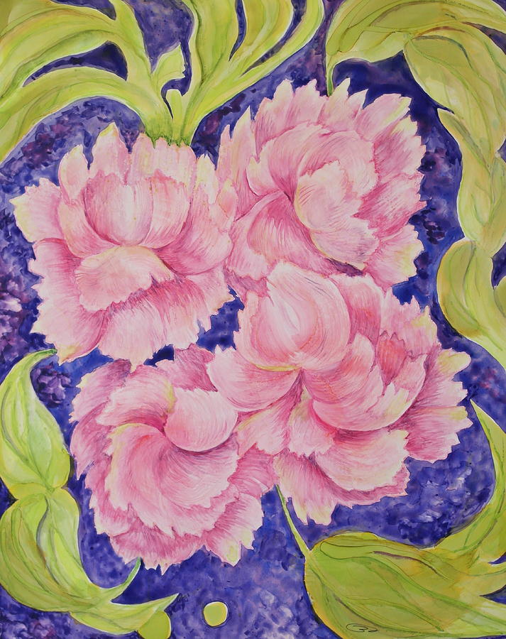 Peony Passion Painting by Michele Myers
