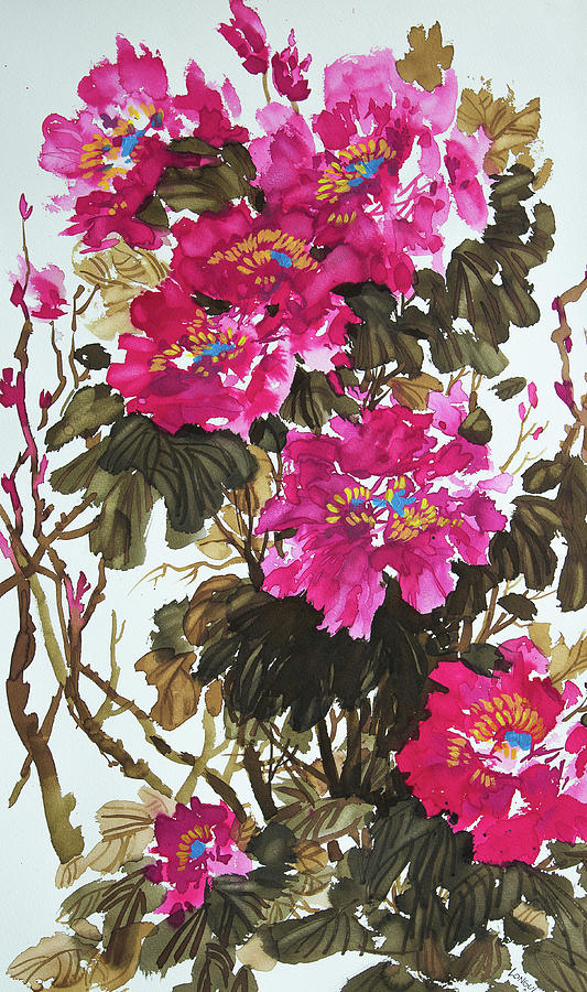 Nature Painting - Peony by Ross Longul