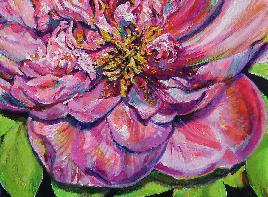 Peony up close and personal Painting by Karin McCombe Jones