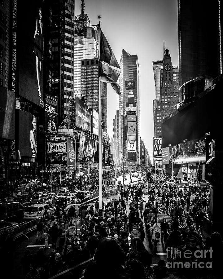 People of Time Square Photograph by Perry Webster