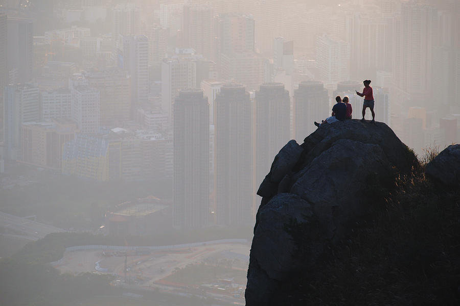 Hill Photograph - People On Hill by Kam Chuen Dung