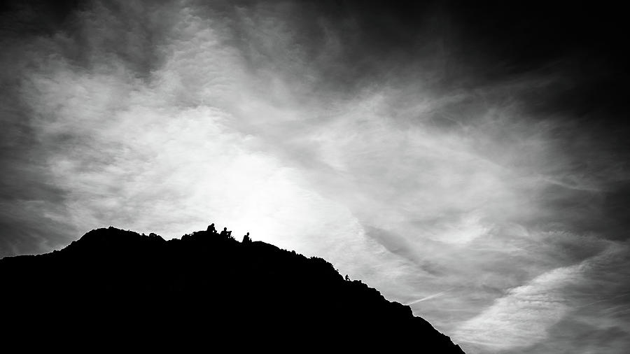 People on the hill - Howth, Ireland - Black and white street photography Photograph by Giuseppe Milo