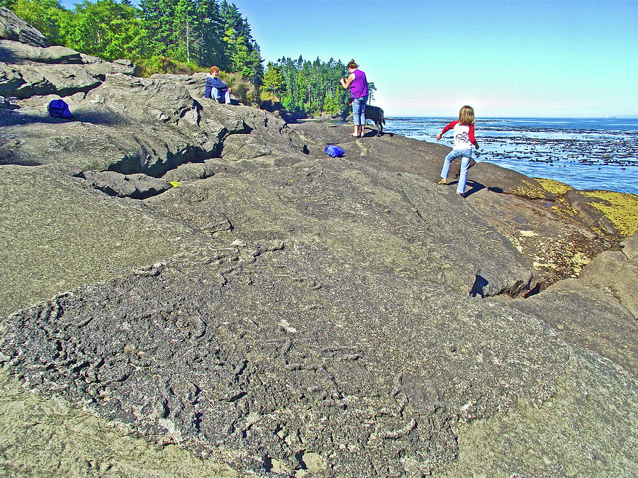  People on the Rocks in Salt Creek Recreation Area on Olympic Peninsula, Washington Photograph by Ruth Hager