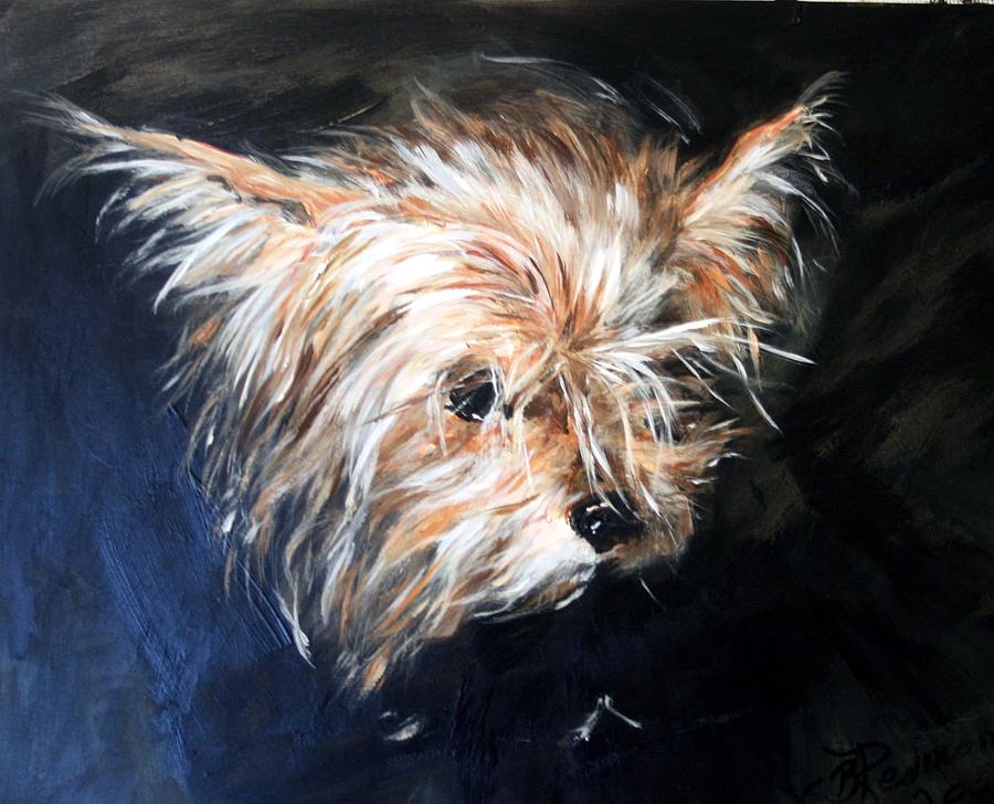 Dog Painting - Pepi by BJ Redmond