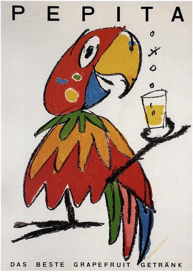Parrot Mixed Media - Pepita - Grapefruit Drinks - Vintage Advertising Poster by Studio Grafiikka