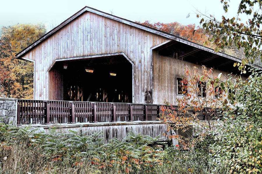 Pepperell Covered Bridge  Photograph by Janice Drew