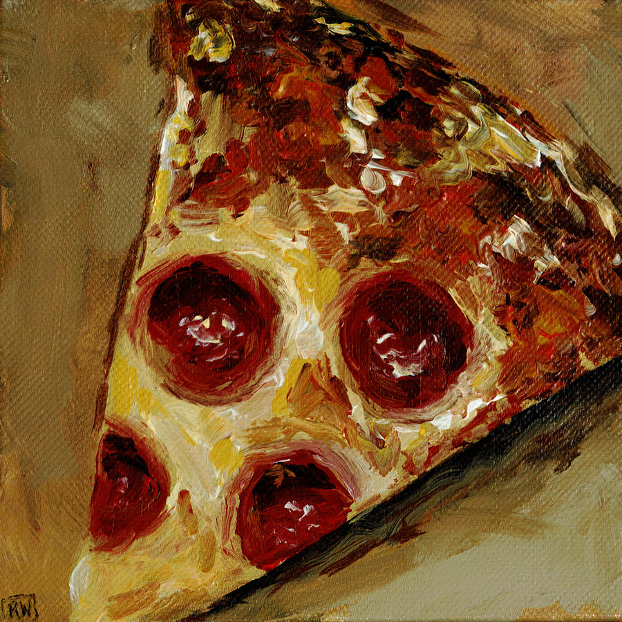 Pepperoni Painting by Robin Wiesneth