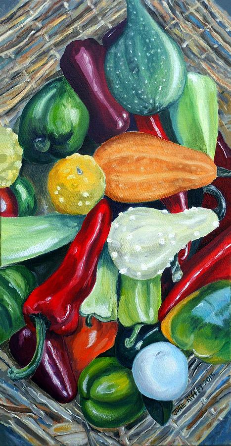 Peppers and Gourds Painting by Julie Brugh Riffey