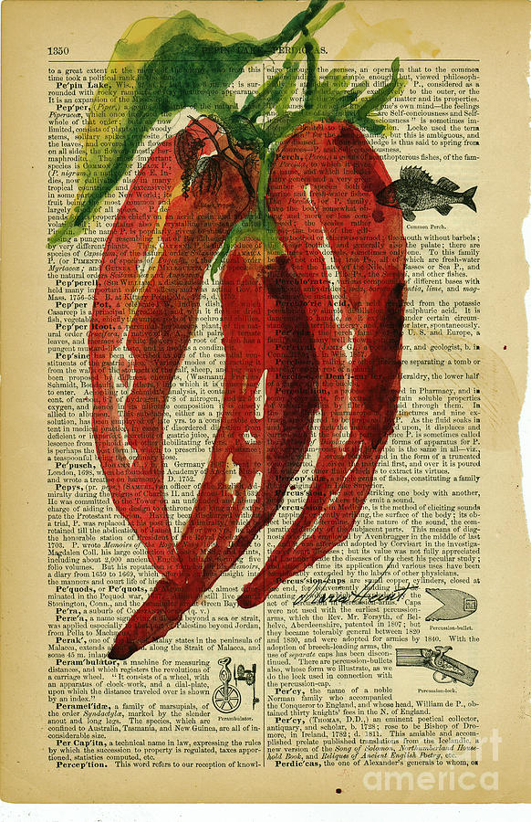 Peppers from the Garden Painting by Maria Hunt