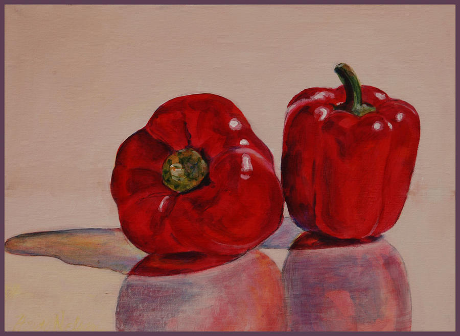Peppers Painting by Heidi E Nelson