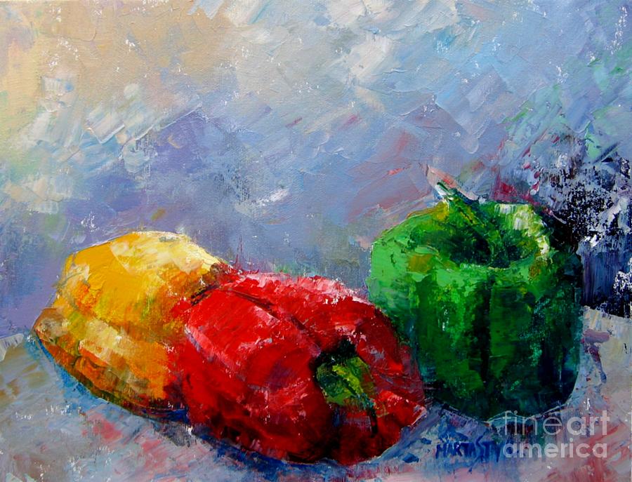Peppers Painting by Marta Styk