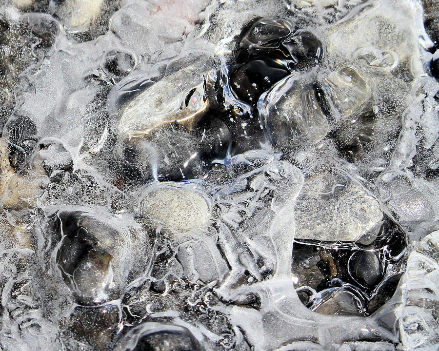 Pebbles in Ice Photograph by Doris Potter