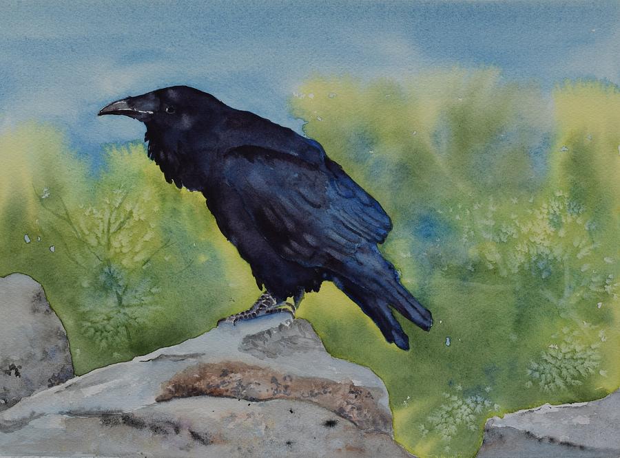 Perched on the Rim Painting by Celene Terry